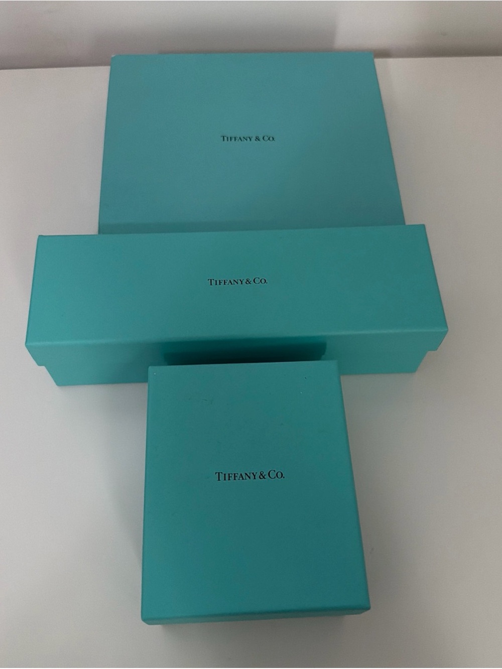 Tiffany & Co Blue Empty Gift Boxes - Set Of Three